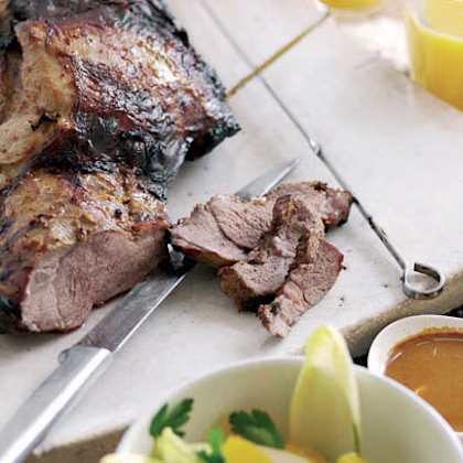 Butterflied Leg of Lamb with Orange, Soy and Thyme
