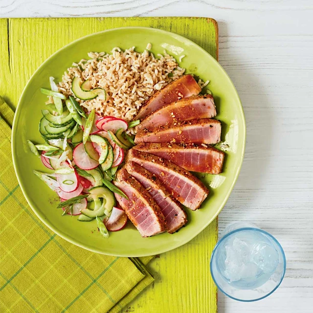 Togarashi-Seared Tuna with Quick-Pickled Radishes