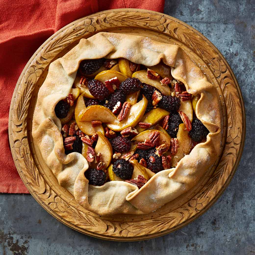 Blackberry, Pear and Pecan Tart