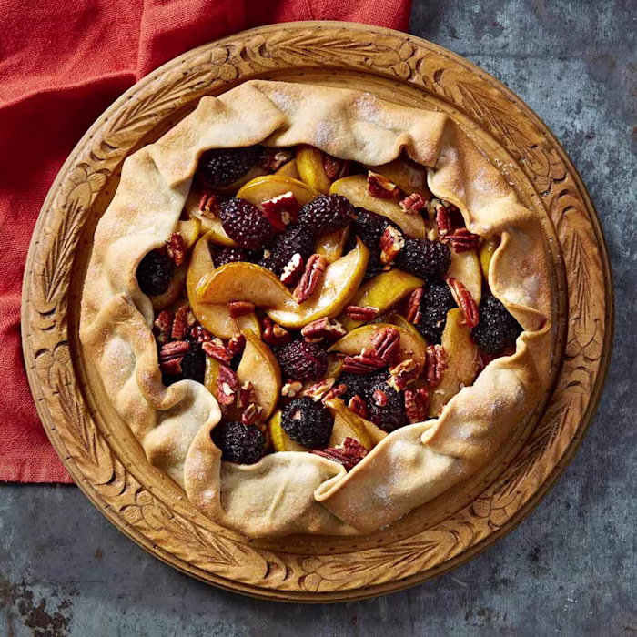Blackberry, Pear and Pecan Tart