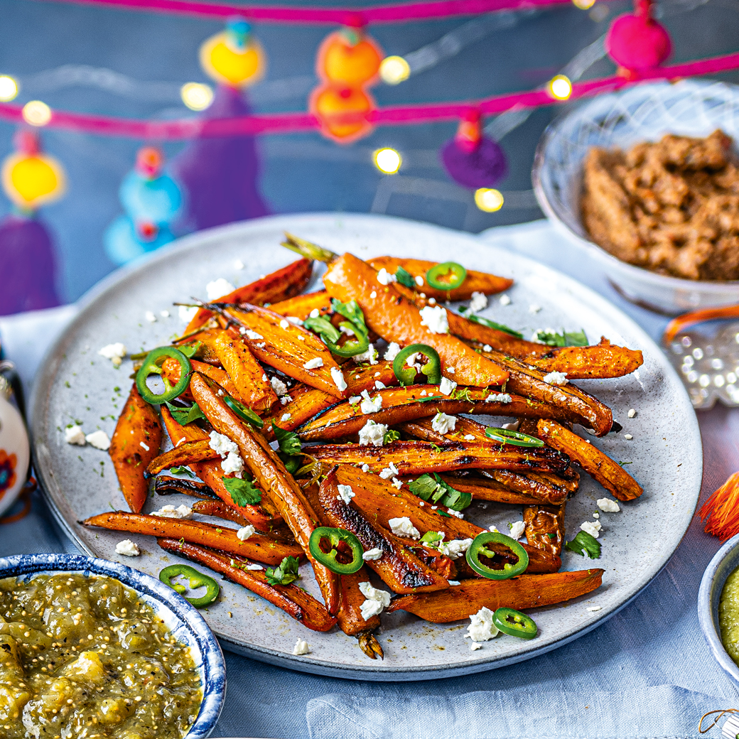 Mexican-inspired Carrots with Crumbled Feta