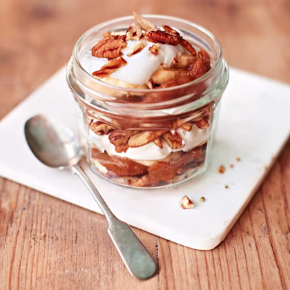 Banana Yoghurt Pots with Sticky Date Caramel