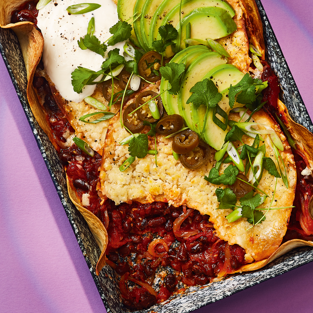 Bean Tortilla Bake with Salsa
