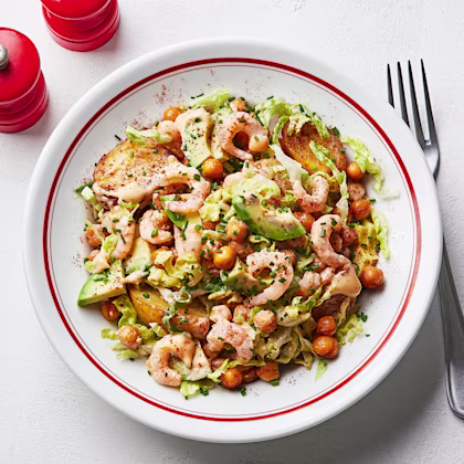 Prawn Salad with Paprika Potatoes and Chickpeas