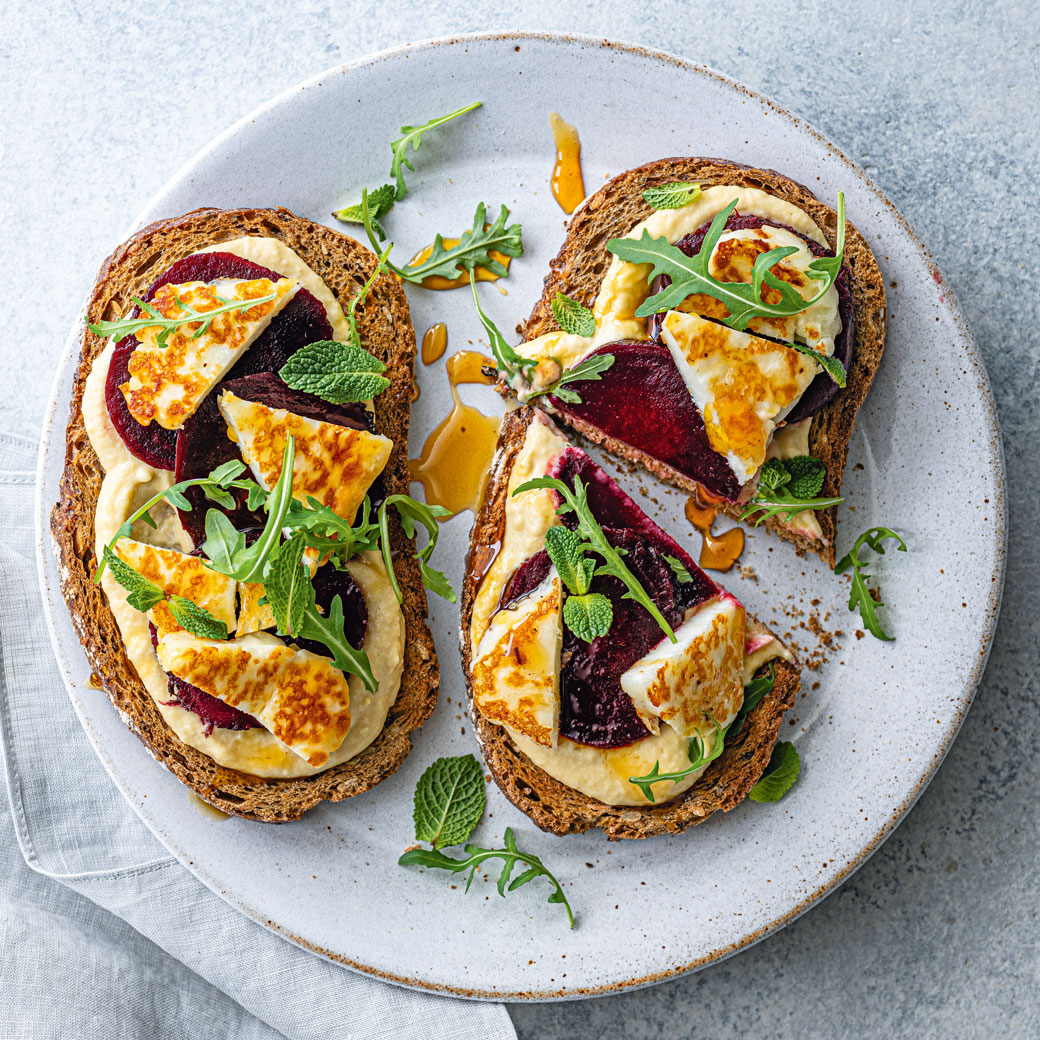 Halloumi, Beetroot and Hot Honey Toast