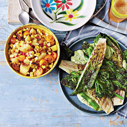 BBQ sweetcorn, pineapple and chilli salsa