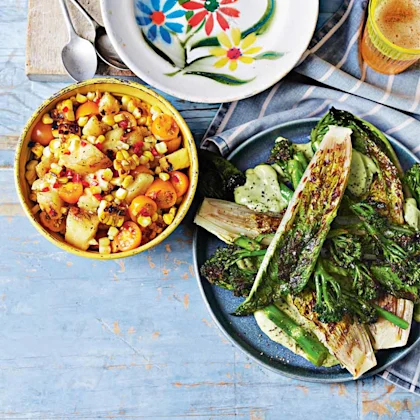 BBQ sweetcorn, pineapple and chilli salsa