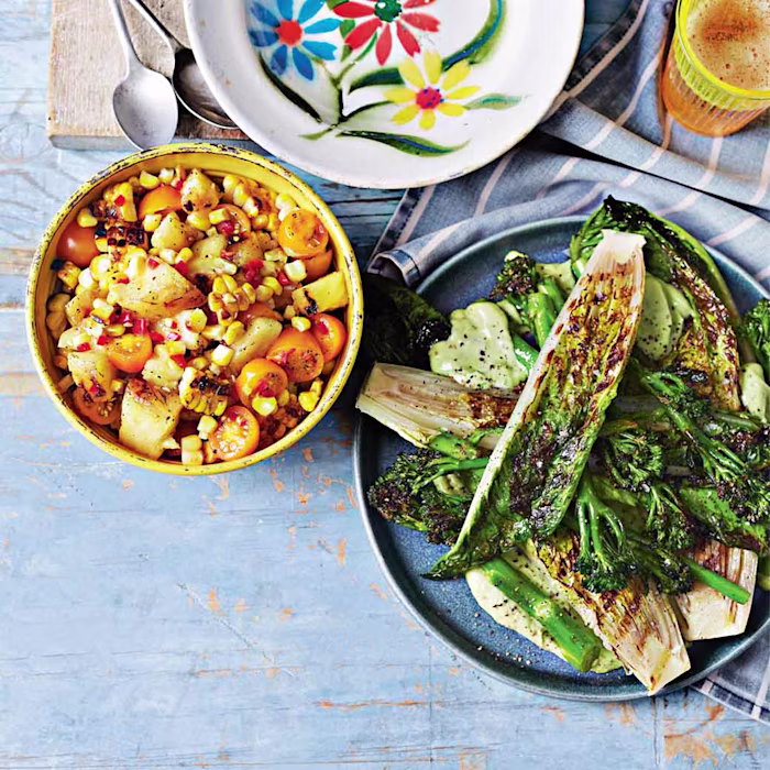 BBQ sweetcorn, pineapple and chilli salsa