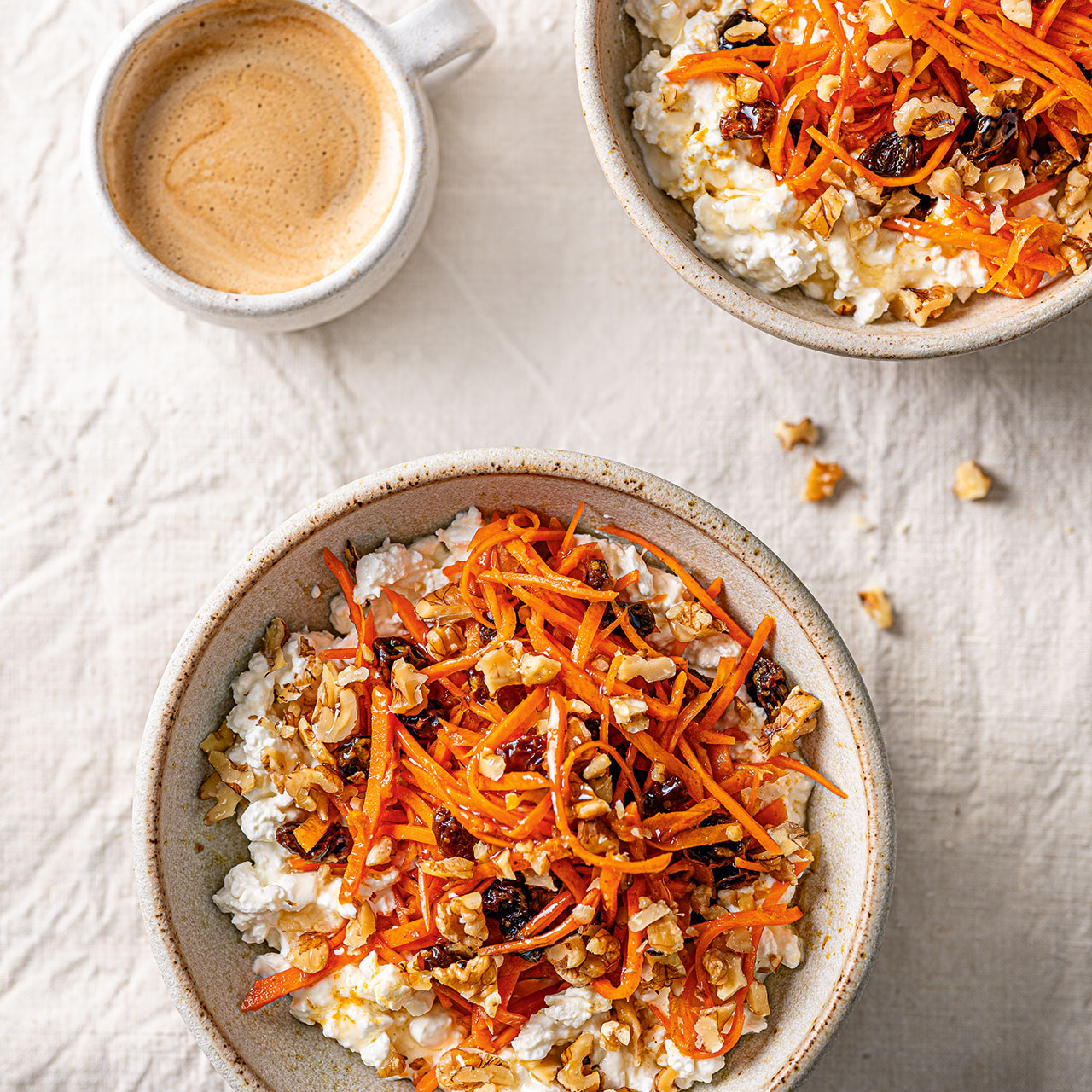 Carrot Cottage Cheese Bowl 