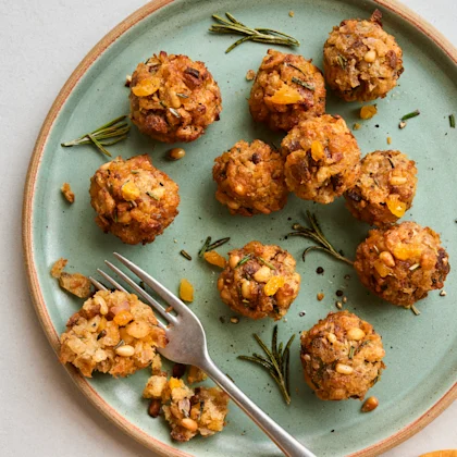 Apricot and Pine Nut Stuffing Balls