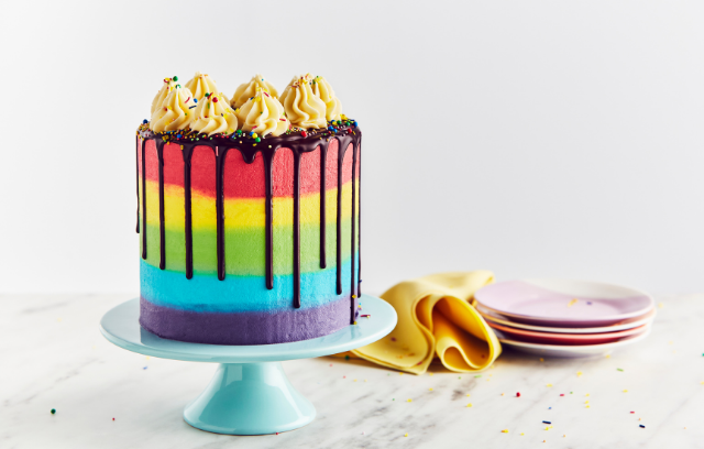 Rainbow Ombre Cake