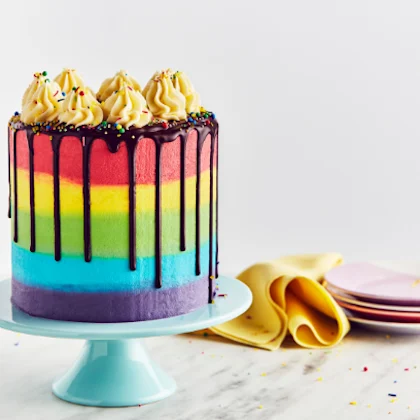 Rainbow Ombre Cake