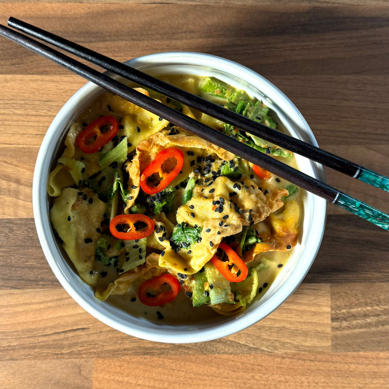 Red Curry Air Fryer Dumplings