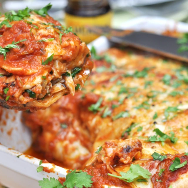 Slow Cooked Chicken Enchiladas