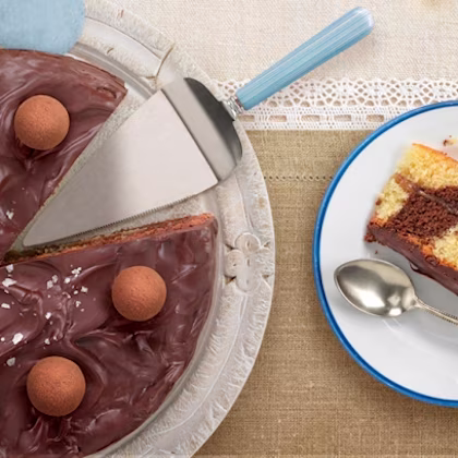 Chocolate Salted Caramel Marble Cake