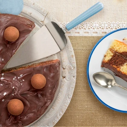 Chocolate Salted Caramel Marble Cake