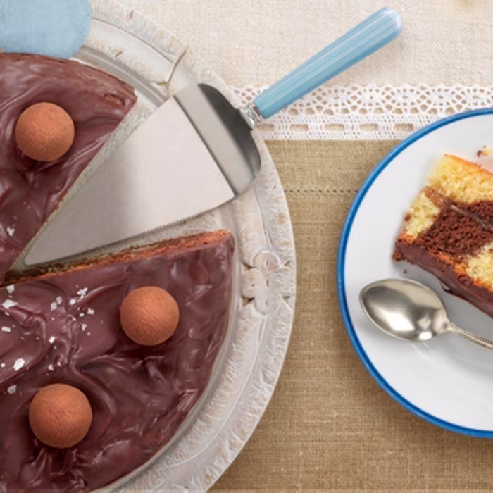 Chocolate Salted Caramel Marble Cake