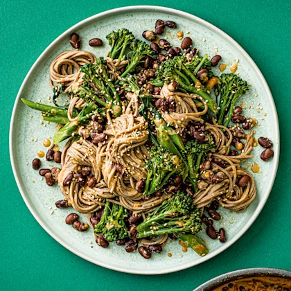 Black Bean, Broccoli and Sesame Spicy Noodles