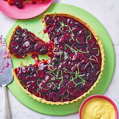 Cherry and Basil Tart