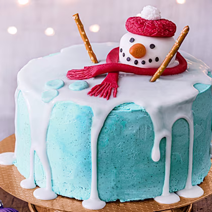 Melting Snowman Cake Topping