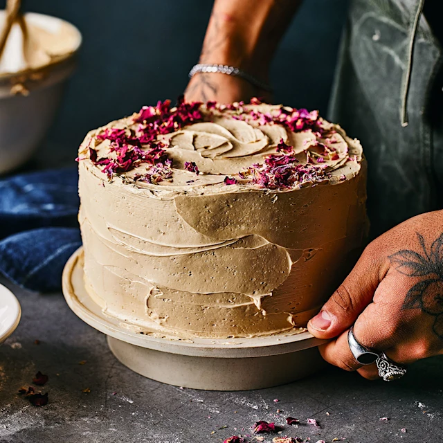 Orange Blossom and Rhubarb Layer Cake