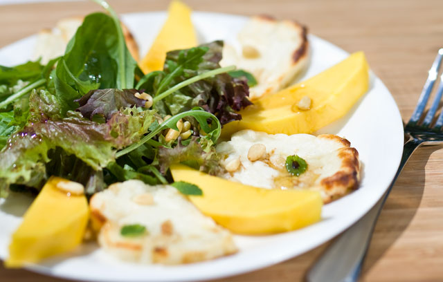 Mango and Halloumi Salad with Lambs Lettuce