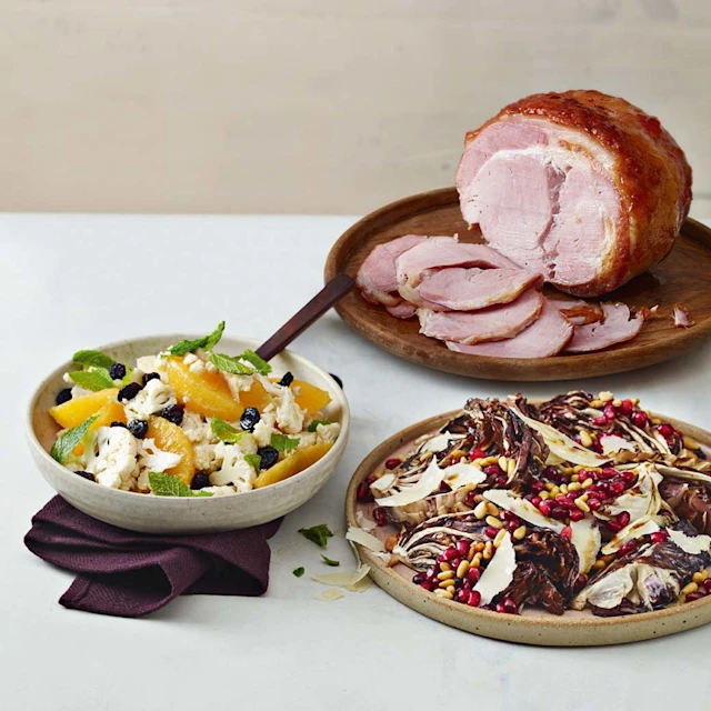 Roasted and Raw Radicchio Salad with Pomegranate, Pine Nuts and Parmesan