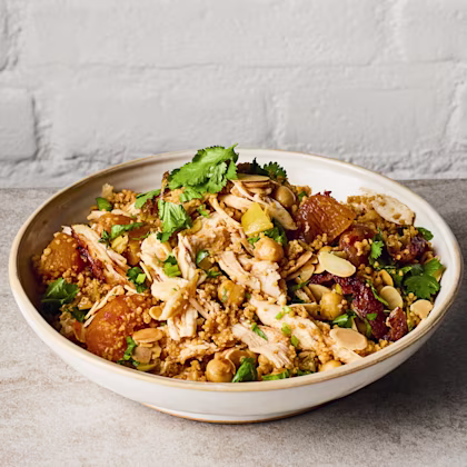 Moroccan-Inspired Couscous with Chicken and Apricots