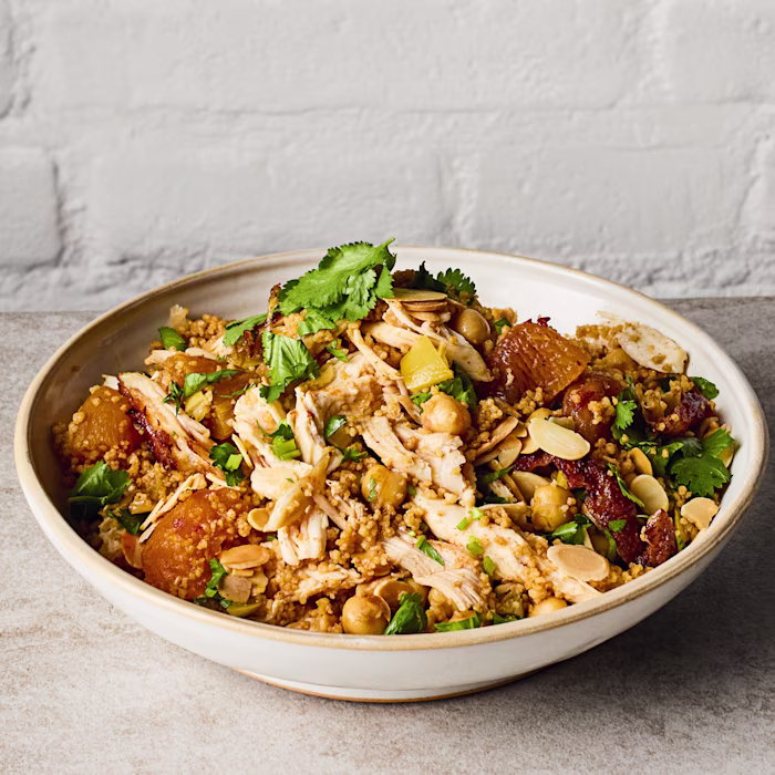 Moroccan-Inspired Couscous with Chicken and Apricots