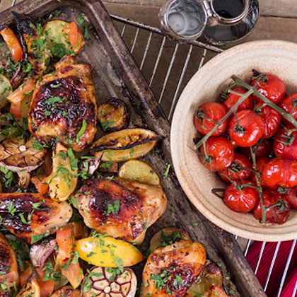 Chicken, Lemon & Tomato Traybake