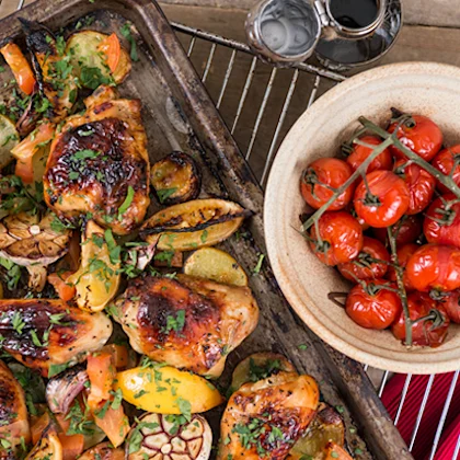 Chicken, Lemon & Tomato Traybake