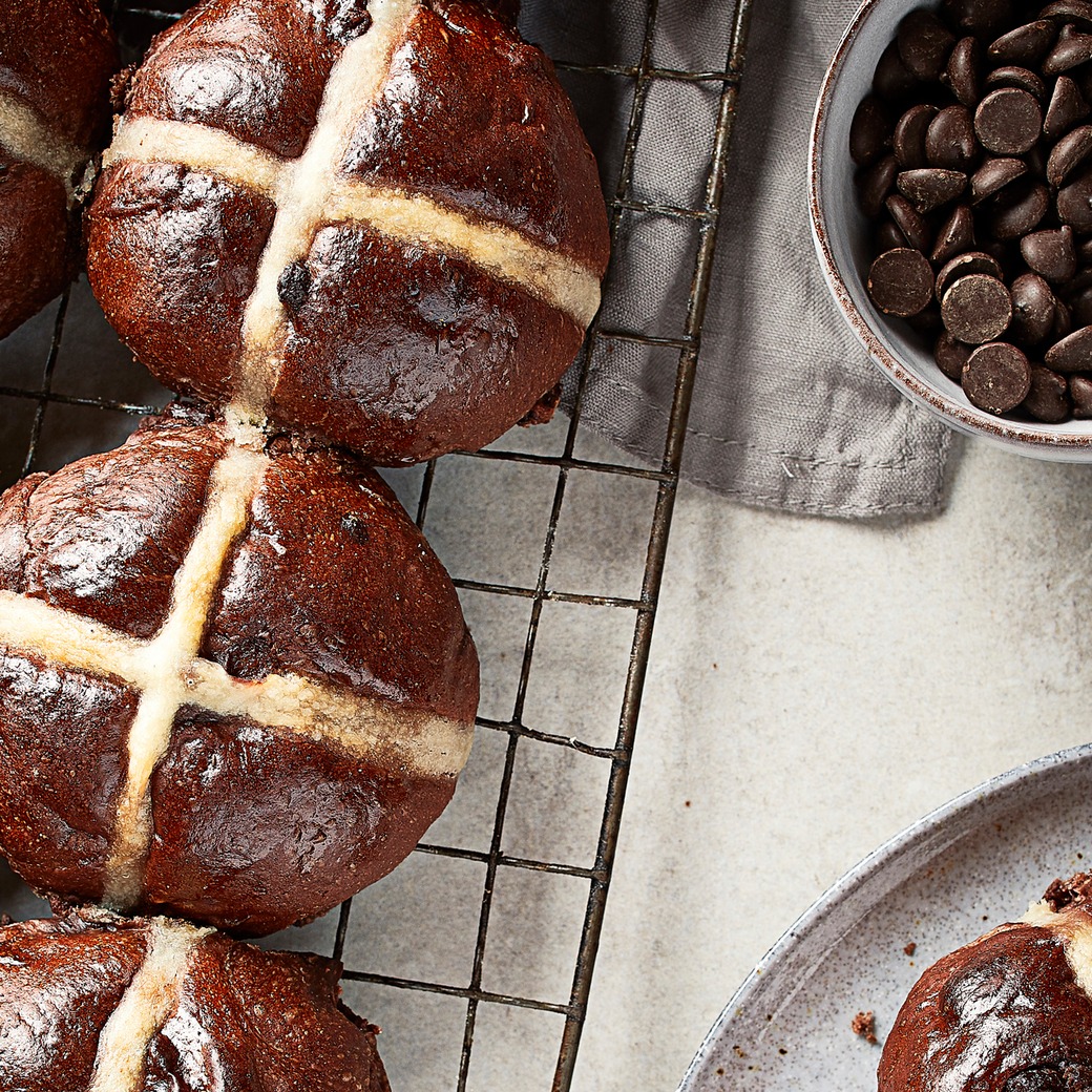 Marriage's Double Chocolate Hot Cross Buns