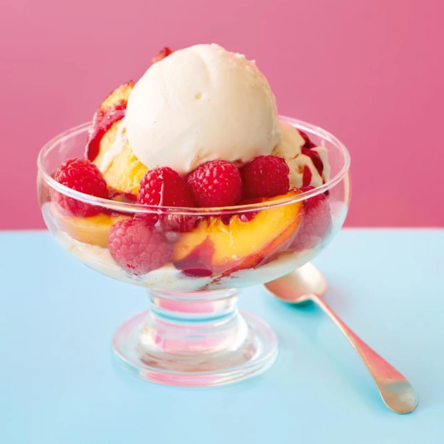 Easy Grilled Peach Melba