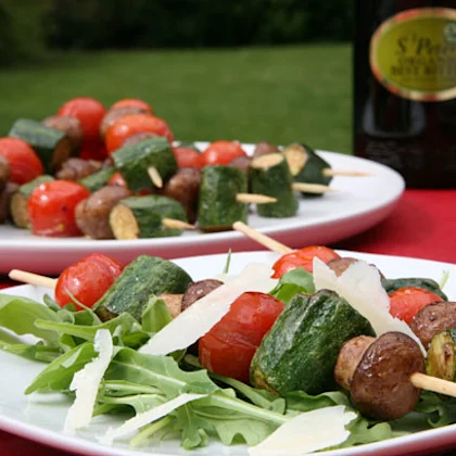 Mushroom and Cherry Tomato Skewers