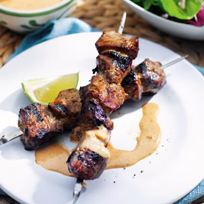 Glazed Pork Satay Skewers