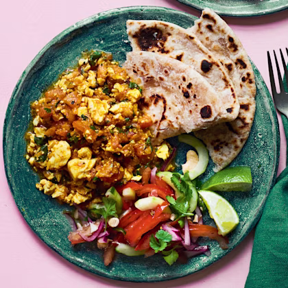 Creamy Tofu Bhurji with Kachumber