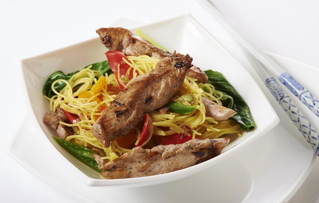 Duck Mini Fillets with Pak Choi, Noodles and Soy