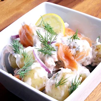 Smoked Salmon & Cream Cheese Potato Salad