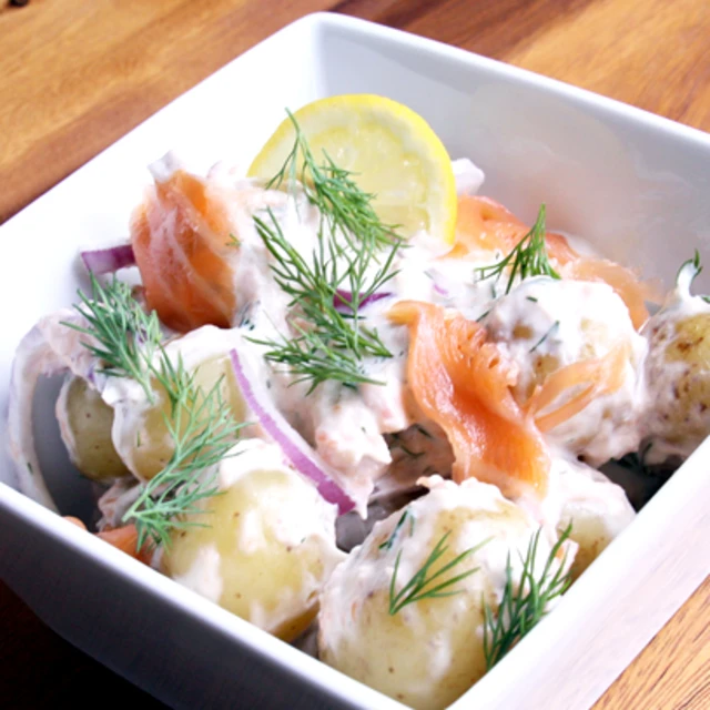 Smoked Salmon & Cream Cheese Potato Salad