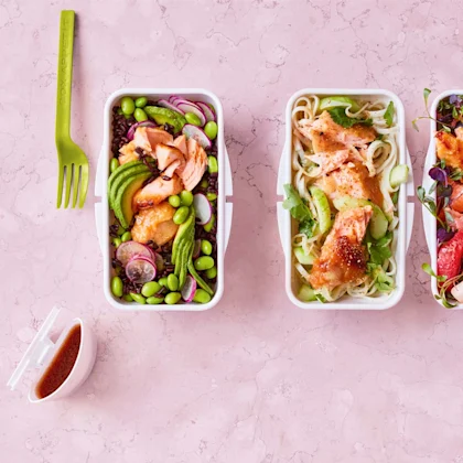 Cold soba and cucumber salad with miso dressing