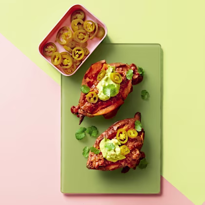 Vegan Chilli-Stuffed Sweet Potatoes