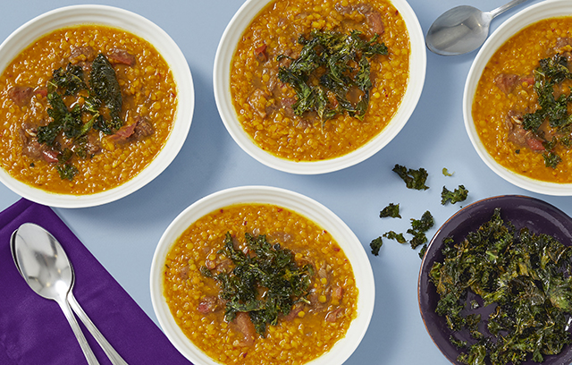 Tarka Dal with Crispy Kale