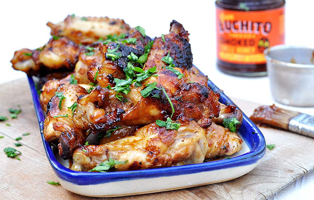 Sticky Chicken Wings with Gran Luchito Smoked Chilli Honey