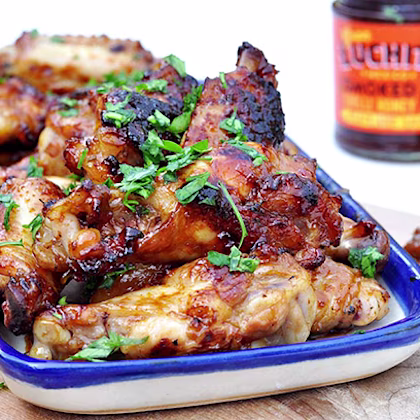 Sticky Chicken Wings with Gran Luchito Smoked Chilli Honey