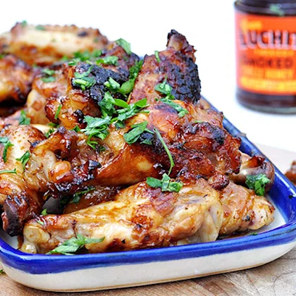 Sticky Chicken Wings with Gran Luchito Smoked Chilli Honey