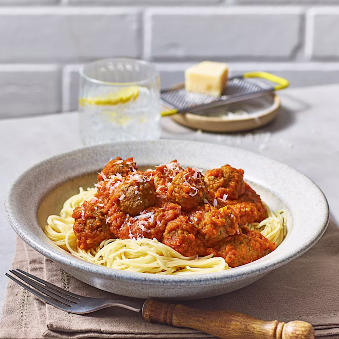 Hidden-veg Meatballs with Capellini