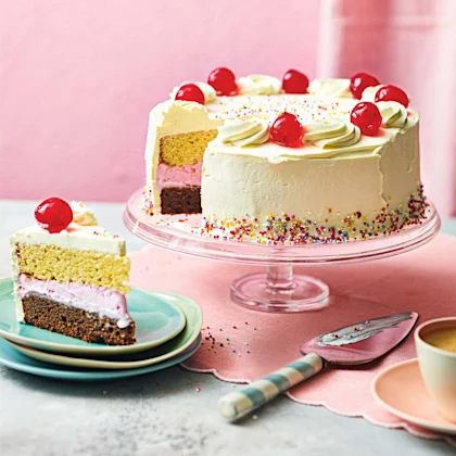 Neapolitan Ice-Cream Cake