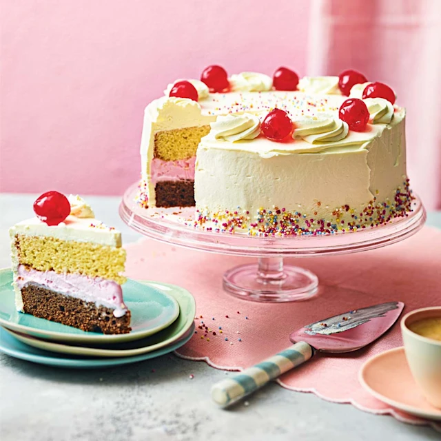 Neapolitan Ice-Cream Cake