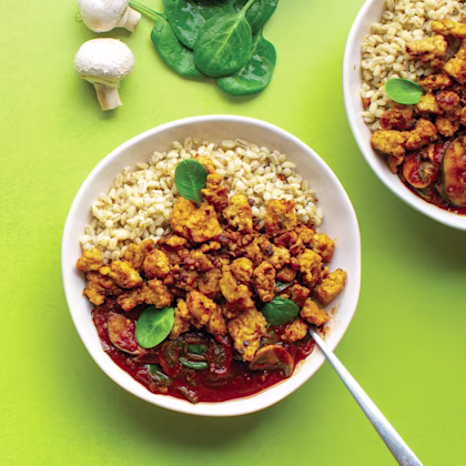 Smoky Garlic & Tomato Stew with Tempeh Chunks