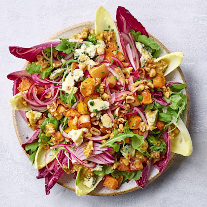 Chicory, Butternut Squash and Blue Cheese Salad